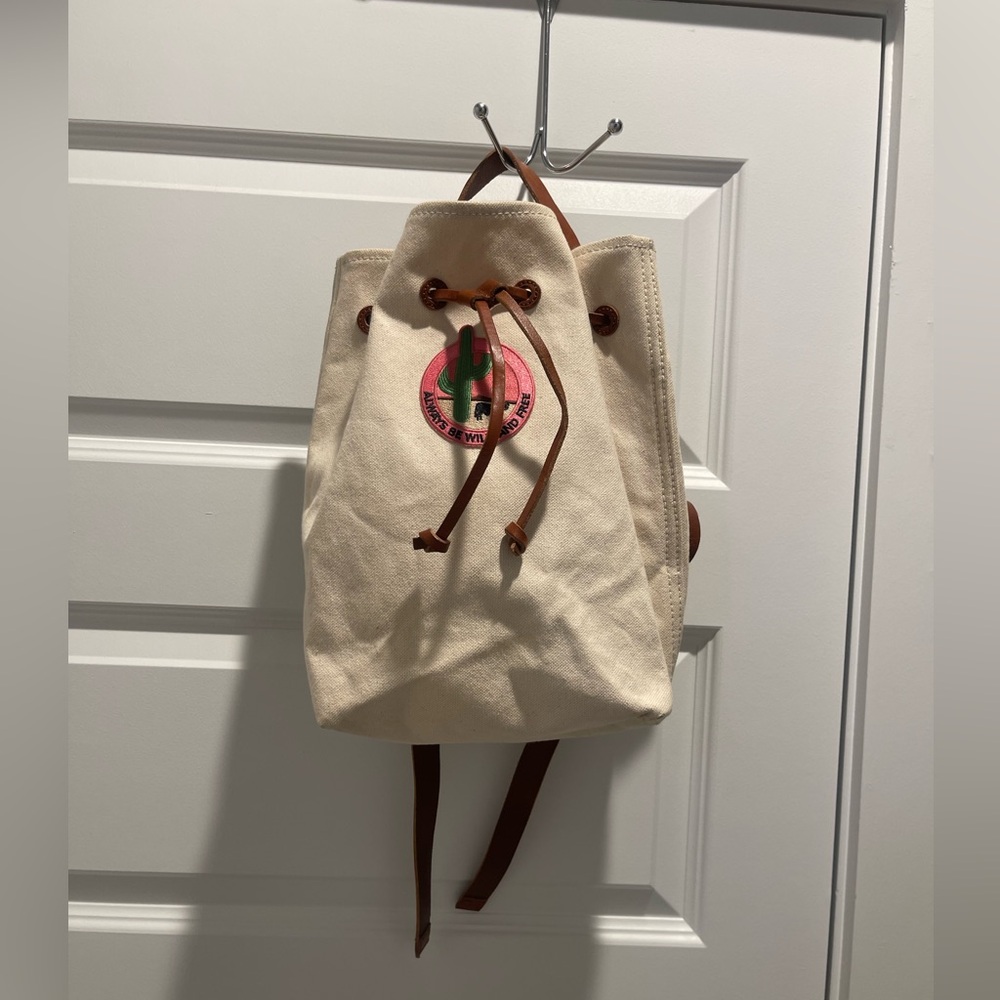 Madewell The Canvas Somerset drawstring Backpack with patch